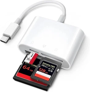 USB C auf SD CF Kartenleser für iPad Pro/Macbook unterstützt CompactCF/SD/TF Karte - Bild 1 von 7