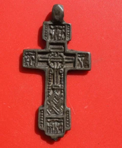 Medievil Viking Crucifix Bronze- Fin M-ALTER 16-17 Jhrd. #F1471 - Bild 1 von 2