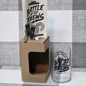 Lazy Dog Beer Club 16 Oz Can Glass Battle Of The Brews Release No. 20 w/ Booklet - Picture 1 of 6