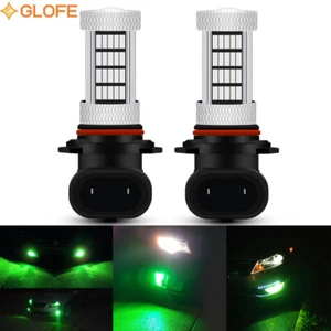 LED Fog Light Bulbs H10 9145 9140 Green for Ford F150 F250 F350 2004 2005-2021 - Picture 1 of 7