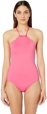 Traje de baño Kate Spade New York 170593 festoneado de una pieza rosa talla X-pequeño para mujer Foto 1 de 2