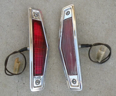CADILLAC CAD DEVILLE REAR BUMPER MOUNTED MARKER TAIL LIGHTS SIGNAL OEM 1968 68 - Image 1 of 4
