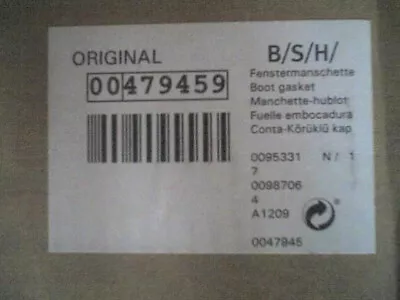 Bosch / Siemens DOOR SEAL 00479459 & Fixtures Washing Machine - NOS & Sealed - W - Image 1 of 4