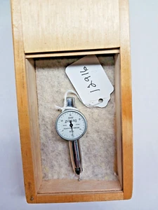 Brown & Sharpe Bestest No. 7028 Test Indicator, .0005" Swiss Made, Wooden Box - Picture 1 of 5
