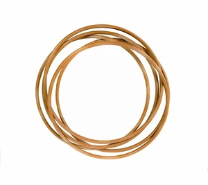 Linic Products, Pack of 10 XL (35cm dia) Round Brown Plastic Macrame Rings S7849 - Picture 1 of 4