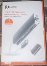 BRAND NEW! J5 Create USB-C 9-in-1 Multi-Port Adapter (JCD383) FACTORY SEALED!
