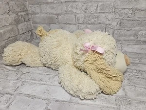 Vintage Kellytoy Floppy Hund Plüschtier Stofftier liegend creme hellbraun groß - Bild 1 von 9