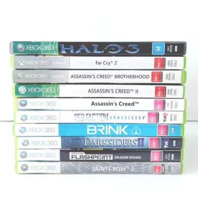 Xbox 360 10 Game Bundle Lot, Assassins Creed,  Halo, Farcry Microsoft Bulk Games - Image 1 of 4