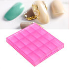 (Rose Red)20 Grids Nail Decoration Sequence Organize Box Transparent Empty HG5
