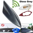 Universal Gloss Grey Car Shark Fin Antenna AM/FM Radio Signal Aerial Decor Kit