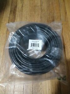 100ft RG6 18AWG 75Ohm Quad Shield Coaxial Cable With F Type Connector