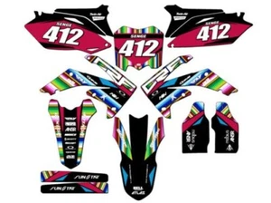 2010-2013 CRF 250 R SERAPE Black Senge Graphics Kit Compatible with Honda - Picture 1 of 10