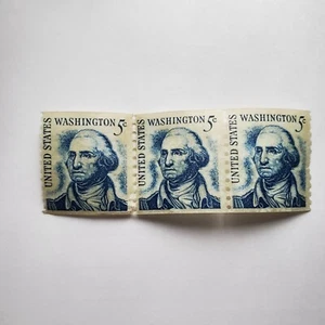 George Washington 5 Cent Blue- 3 US Postage Stamps RARE - Picture 1 of 2