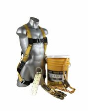 NEW GUARDIAN ROOFING BUCKET KIT SAFETY HARNESS 50 FT POLY LIFELINE ROPE ANCHOR