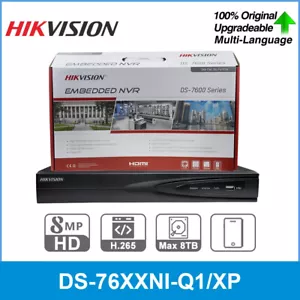 Hikvision NVR 4K 4/8CH POE Netzwerk Videorecorder H.265+ 1 SATA für IP Kamera - Bild 1 von 19