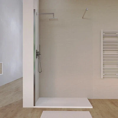 PARAMA PARETE DOCCIA WALK-IN MOD. KEROS 80CM H200 VETRO 8MM TRASPARENTE CROMO