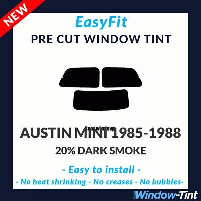 Easyfit Static Vor Cut Fenster Getönt Für Austin Mini 1985-1988 - 20% Dark Heck - Bild 1 von 3