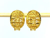 CS-DB 24K Yellow Gold Plated Elegant CZ Stone Earrings Jewelry 