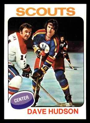 1975-76 Topps Dave Hudson #122 - Kansas City Scouts - Image 1 of 2
