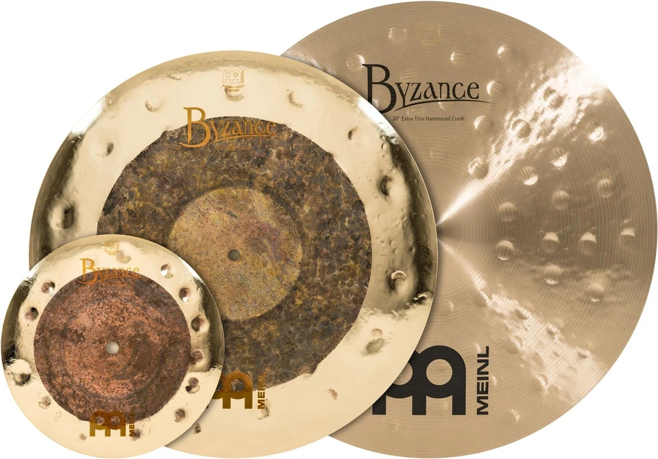 Meinl Cymbals Byzance Mixed Crash Pack - 10 inch Dual Splash, 18" Dual, and 20 - - Image 1 of 1