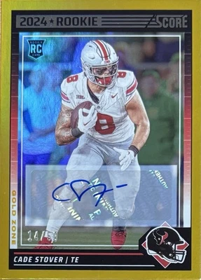 2024 Score Cade Stover Ohio State Buckeyes Gold Rookie Auto /50 #353 - Image 1 of 2