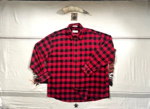 Orvis Perfect Flannel Shirt XL Red Buffalo Check Thick Brushed Cotton Country - Picture 1 of 17