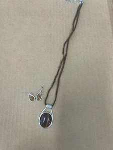 Vintage Modeschmuck Halskette und Ohrringe Set - Bild 1 von 5