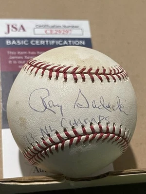 RAY SADECKI  Signed/ AUTOGRAPHED OMLB 1973 WS CHAMPS - S.F. GIANTS, METS JSA - Image 1 of 4