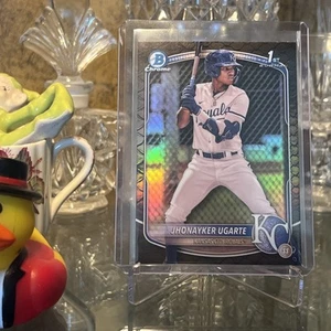 2025 Bowman 1st Chrome Jhonayker Ugarte #BCP-123 Reptilian Refractor Royals - Picture 1 of 2