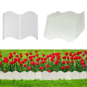 Garden Edging Border 20PCS Interlocking Landscape Fence Mini No-Digging Plastic - Picture 1 of 7