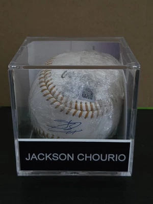 Jackson Chourio Brewers Official Ball Gold Glove Award Signed Baseball JSA Cert - Image 1 of 4