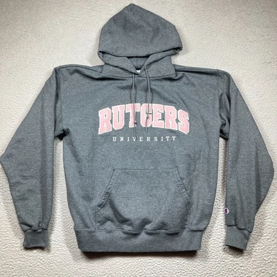 Sudadera con capucha para mujer Rutgers University gris medio suéter sudadera Champion Foto 1 de 4