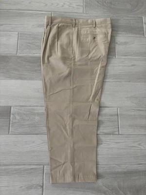 $65 Nuevos Pantalones Chinos Lands' End Para Hombre Ajuste Tradicional Sin Hierro PLT Caqui 37x26 Nuevos con Etiquetas Foto 1 de 4