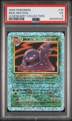 2002 Pokemon Legendary Collection #16 Muk-Rev.Foil Legendary Collection PSA 5 - Image 1 of 2