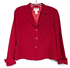 Pendleton Womens Wool Blazer Size 6 Red - Picture 1 of 13