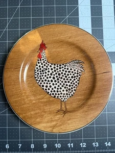 Brandon House Country Quartet Salad Plate Brown Rooster Farmhouse Replacement - Picture 1 of 4