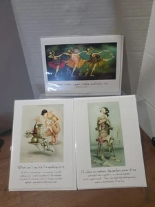 Unused Vintage 2000-2004 Susan Mrosek Pondering Pool Greeting Cards Set Of 3 - Picture 1 of 8