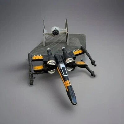 Disney Star Wars X-Wing Poe Cameron's y Tie Fighter Diecast figuras sin soporte. Foto 1 de 4