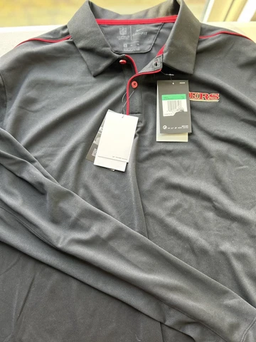 san francisco 49ers Black Long Sleeve Golf Shirt - XL - NWT Cover