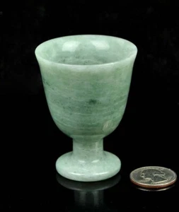 Hand Carved Natural Calcite Rock Cup Stone Shot Glass - Picture 1 of 5