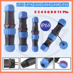 IP68 Wasserdicht Stecker Buchse Inline Stecker Luftfahrt 2,3,4,5,6,7,9, 11 Polig - Bild 1 von 45