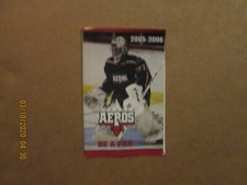 AHL Houston Aeros Vintage Defunct Circa 2005- 2006 Team Logo Pocket Schedule