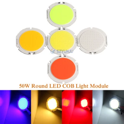 50W 12V 50mm LED COB Light Chip Module  Round LED Lamp for Decor Lighting Dimmer - Image 1 of 4