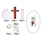 50Pcs Funeral Favors Confirmation Gift for Guest Baptism Favors Organza Bags
