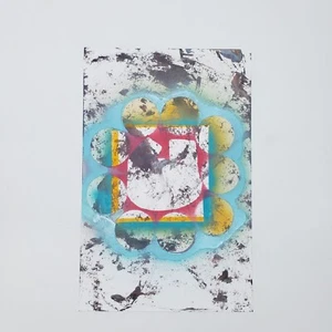Abstract original Spray Paint Graffiti Art Cat Painting by NY Artist PUKE - Picture 1 of 2