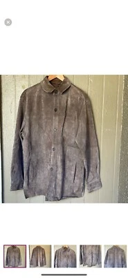 Pronto Uomo Hombre Cuero Gamuza Camisa Chaqueta Talla M Foto 1 de 4