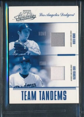 2004 Playoff Absolute Team Tandems DUAL Jersey Relic TAN-9 HIDEO NOMO ISHII /250 - Image 1 of 2
