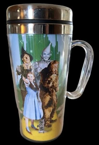 WIZARD OF OZ INSULATED TRAVEL MUG CAST ACRYLIC STAINLESS STEEL 16 OZ - Picture 1 of 8