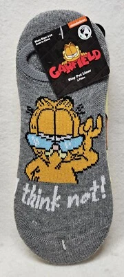 Calcetines forradores Stay Put estampados Garfield para mujer, paquete de 3, talla de zapato 4-10/nuevos Foto 1 de 4