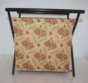Folding Wood and Tapestry Knitting Sewing Supply Storage Rack - Picture 1 of 8
